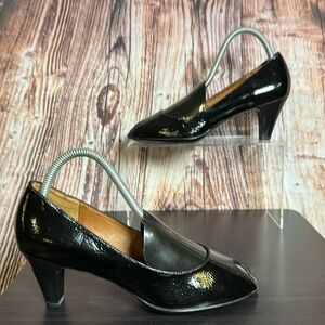 Sofft Patent Leather Peep Toe Pumps Womens Sz 8M
